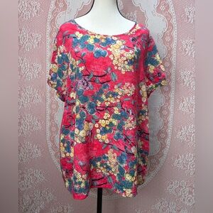 Emery Rose Floral Cotton Top | XXL